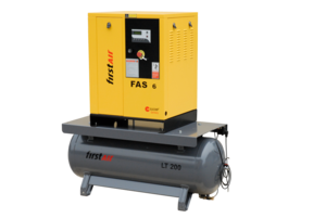 FirstAir FAS063T - 7.5hp Base Mounted Rotary Screw Air Compressor, 23.4 CFM @ 150 PSI, 230V/3Ph
