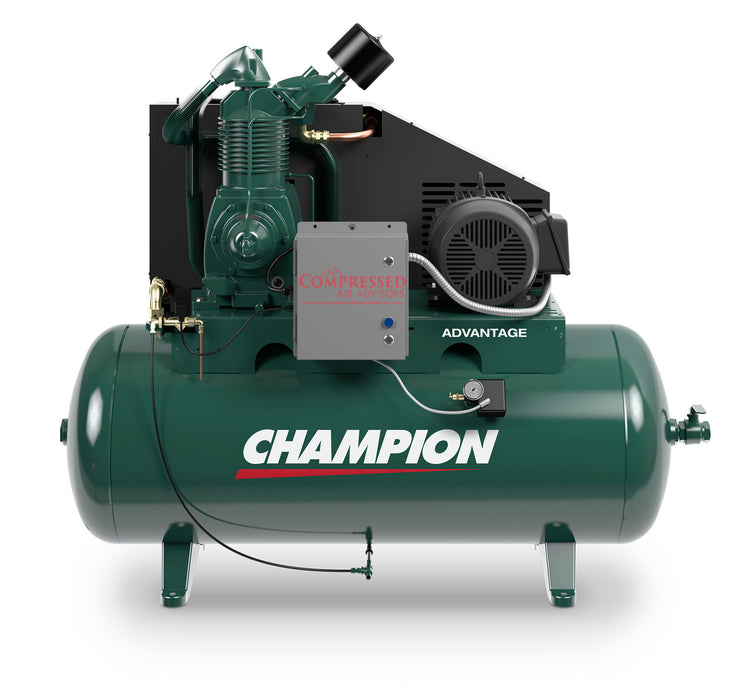 Champion Advantage HR15-12 - 15hp Reciprocating Air Compressor,  R40 Pump,  54.1 CFM @ 175 PSI