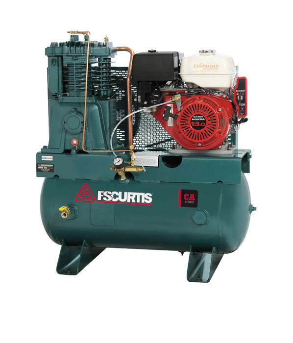 FS Curtis CA13-H - 13hp Gas Engine Driven Two Stage Reciprocating Air Compressor, E57 Pump, Honda Engine,  22 CFM @ 175 PSIG