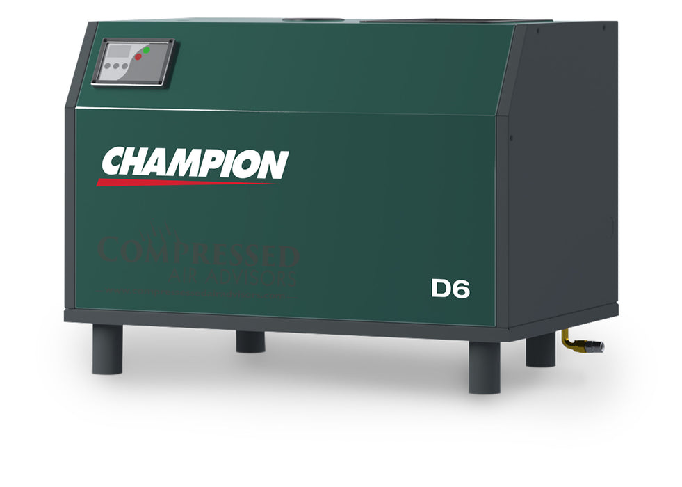 Champion D6 - 5hp Rotary Screw AIr Compressor, Base Mounted, 18 CFM @ 145 PSI