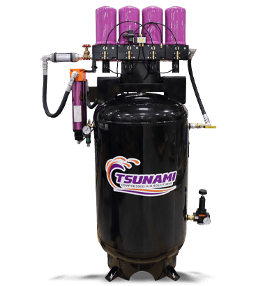 Tsunami - 4 Tower - Dust Collector Regenerative Dryer with 80 Gallon Tank, PN: 21999-1032