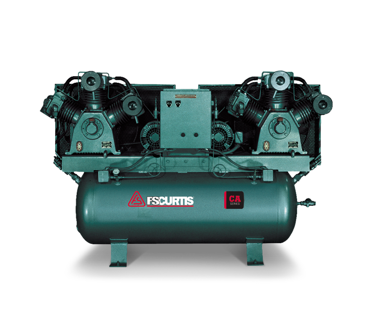 Curtis 8DJ7- 6hp (3hpx2) Duplex Climate Control Reciprocating Air Compressor, ES30 Pumps, PN: ,FCC03S30D8S 15 ACFM @ 80 PSI