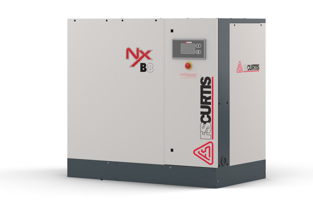 FS-Curtis NxB04 - 5hp Fixed Speed Rotary Screw Air Compressor,  Integrated Air Dryer, Base Mounted