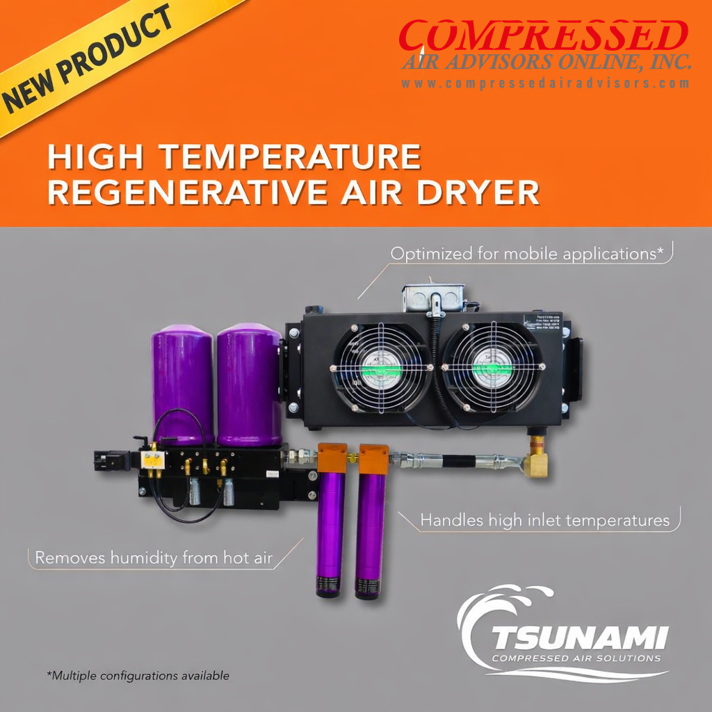 Tsunami High Temperature PURE Series Regenerative Dryers (Pure 5, Pure 7, Pure 10)