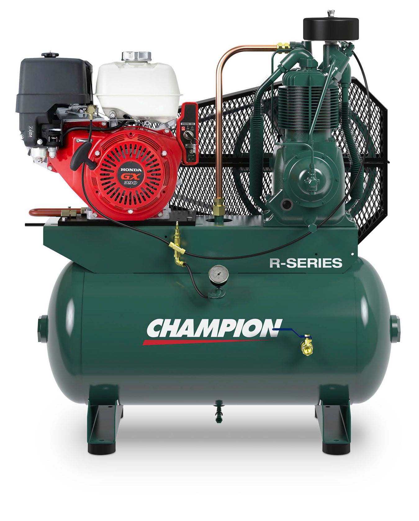Champion HGR7-3H - 13hp Honda Gas Engine Air Compressor, 30 Gallon Air Receiver, 23.2 CFM @ 175 PSI