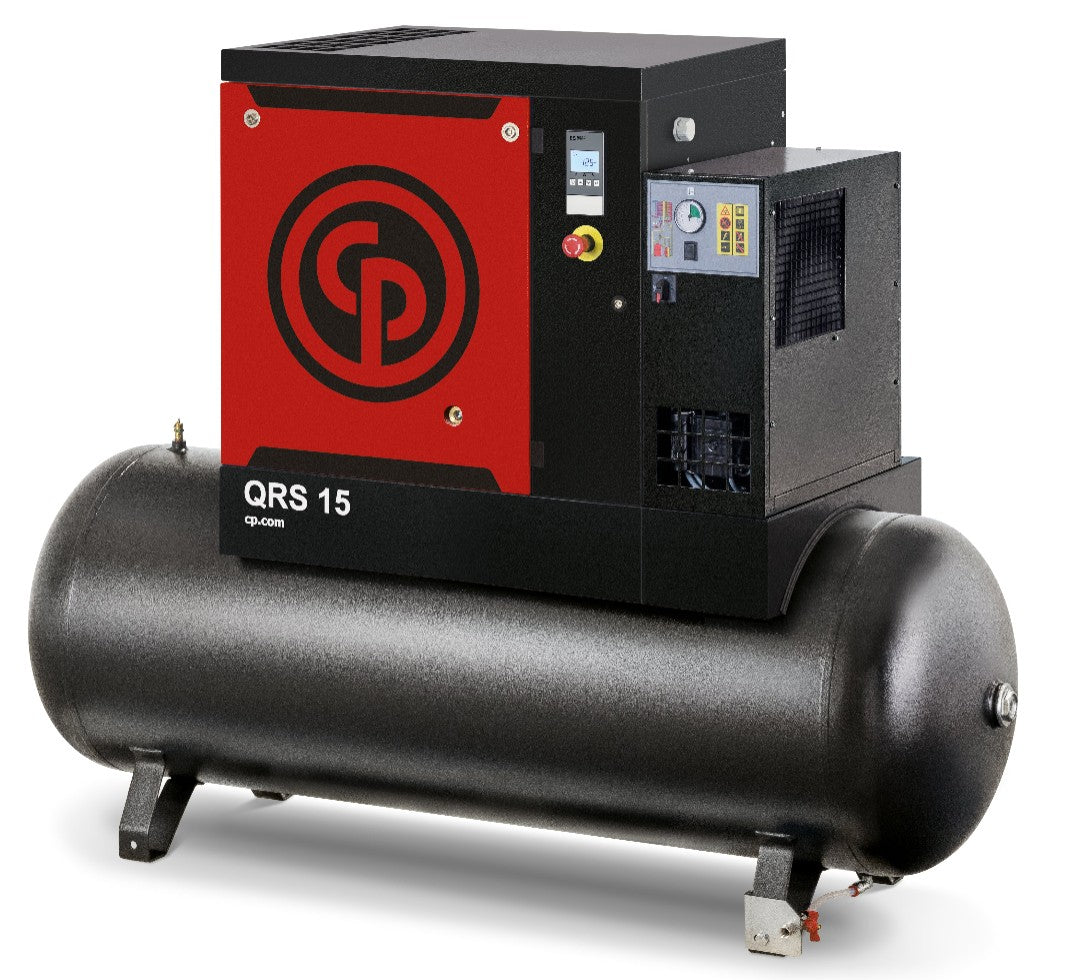 Chicago Pneumatic QRS Tank Mounted Rotary Screw Air Compressors with Dryer (5.5-30 HP)