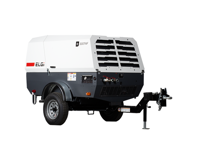 ELGi D300T4F Portable Diesel Air Compressor – 290 CFM @ 100 PSI | 74 HP Kohler Diesel Engine