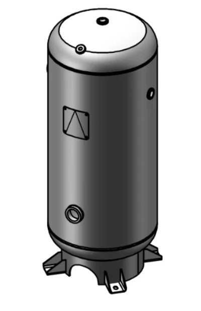 Manchester Tank – 120 Gallon, 200 PSI Vertical Air Receiver with Basering (Optional Top Plate)