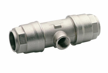 Champion / Infinity Quick-Lock Aluminum Piping - Female Outlet Reducing Tee 20mm x 1/2" NPTF, PN: 90237-20-08