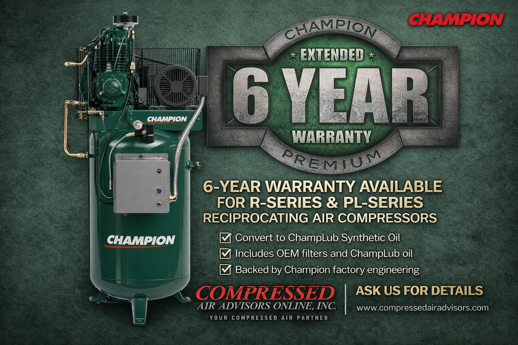 Champion VR5-8 – R-Series 5hp Two-Stage Reciprocating Air Compressor 17 CFM @ 175 PSI | 80-Gallon Vertical Tank