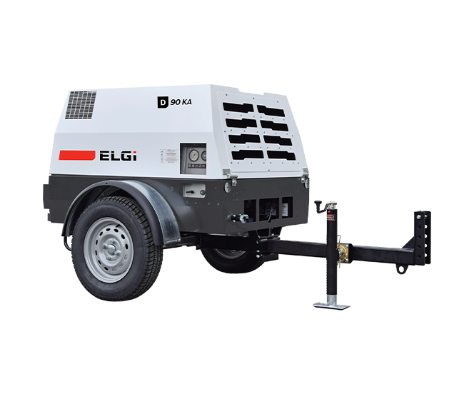 ELGi D90KA Portable Diesel Air Compressor 90 CFM 100 PSI Kubota Engine