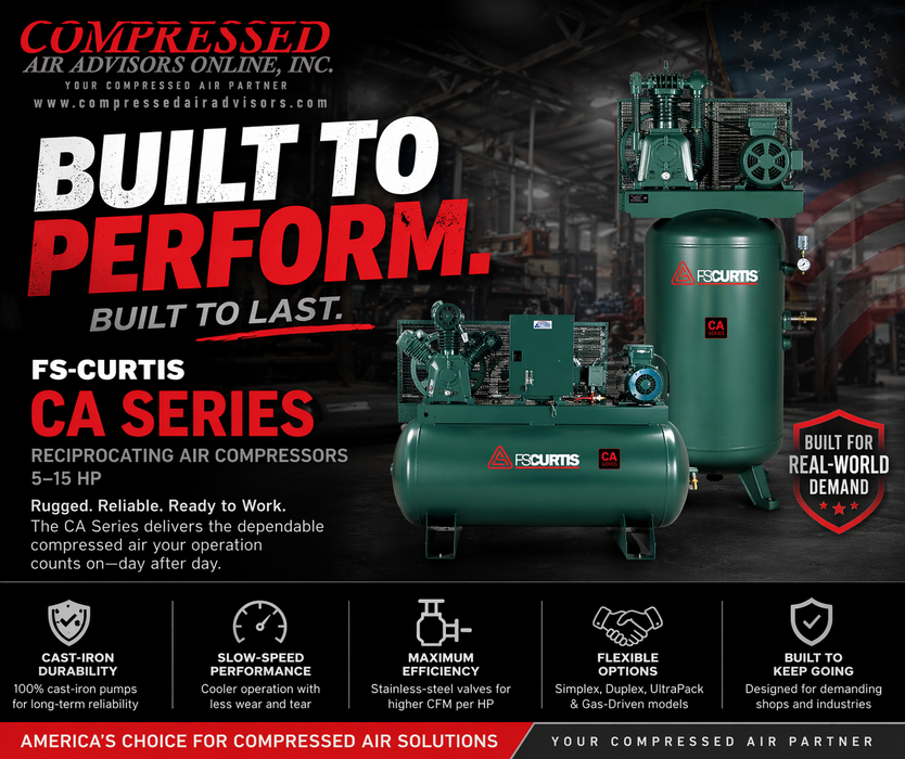 FS-Curtis CA15 UltraPack Horizontal 15HP 42.6 CFM 175 PSI 120 Gallon