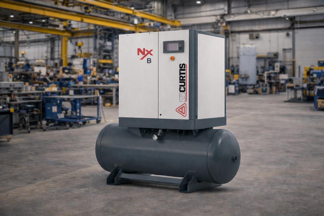 FS-Curtis NxB08 - 10hp Fixed Speed Rotary Screw Air Compressor, 80 Gallon Receiver Tank, 10 Year NxGen Warranty Available