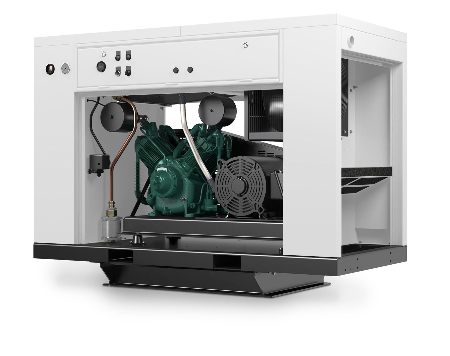 Champion R15 Compressor Champion BQR15F Revolution 15hp Quiet Enclosed Reciprocating Air Compr ...