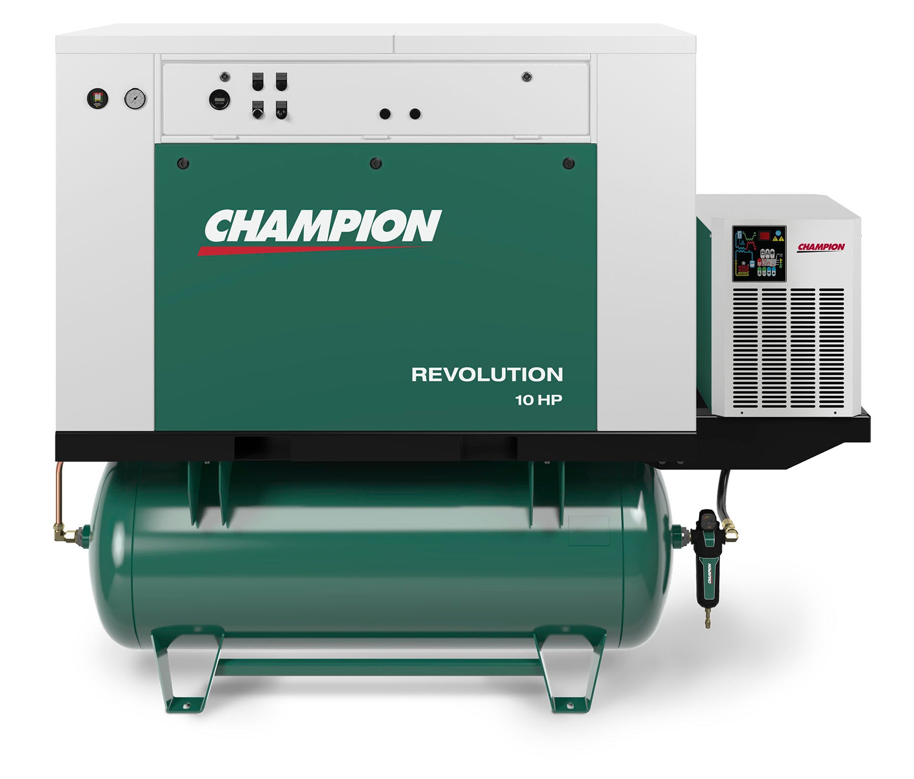 Champion HQR15F-12 Revolution 15hp Quiet Enclosed Reciprocating Air Co ...