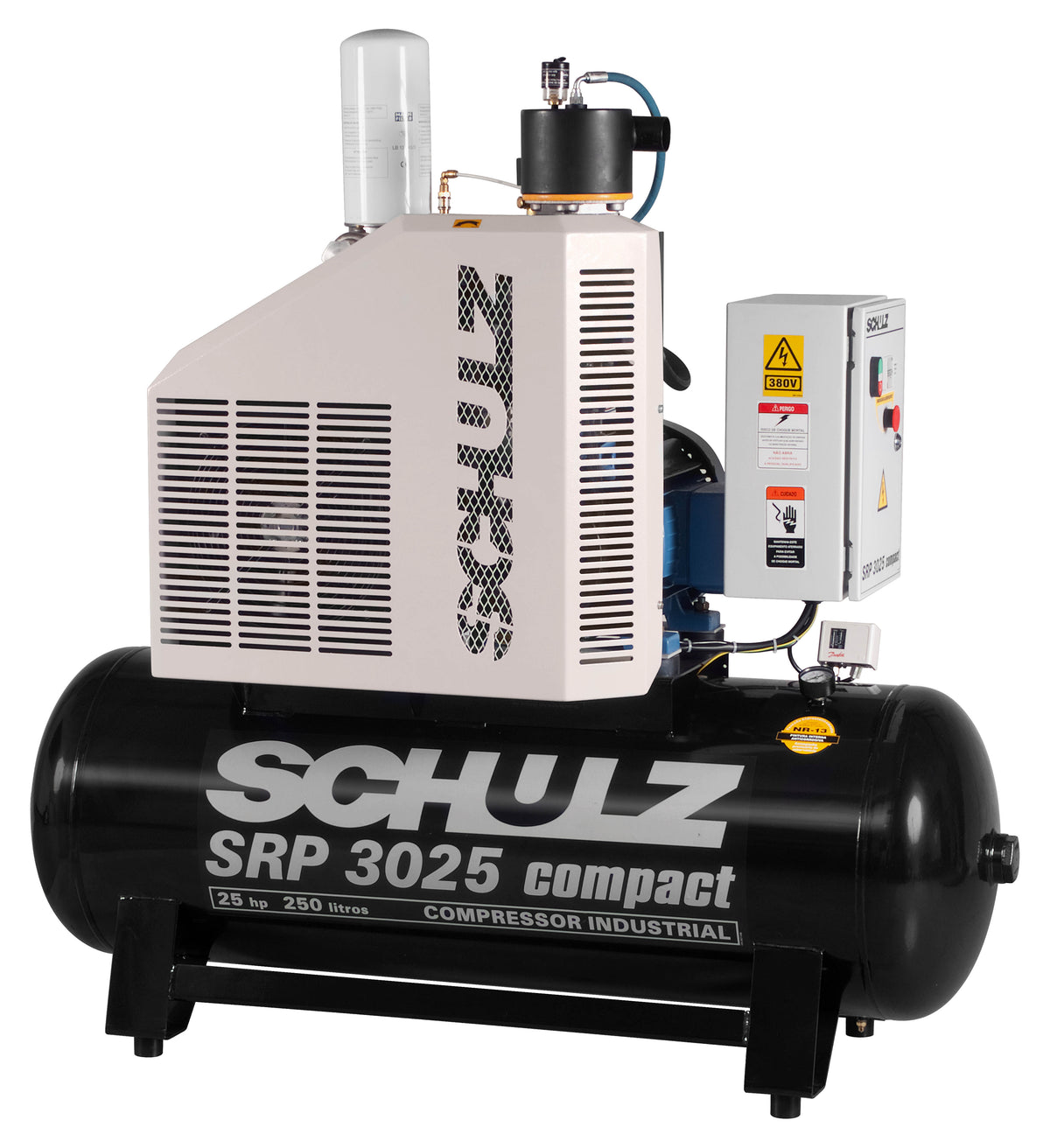Schulz of America SRP3025- 25hp Compact Rotary Screw Air Compressor, 8 ...