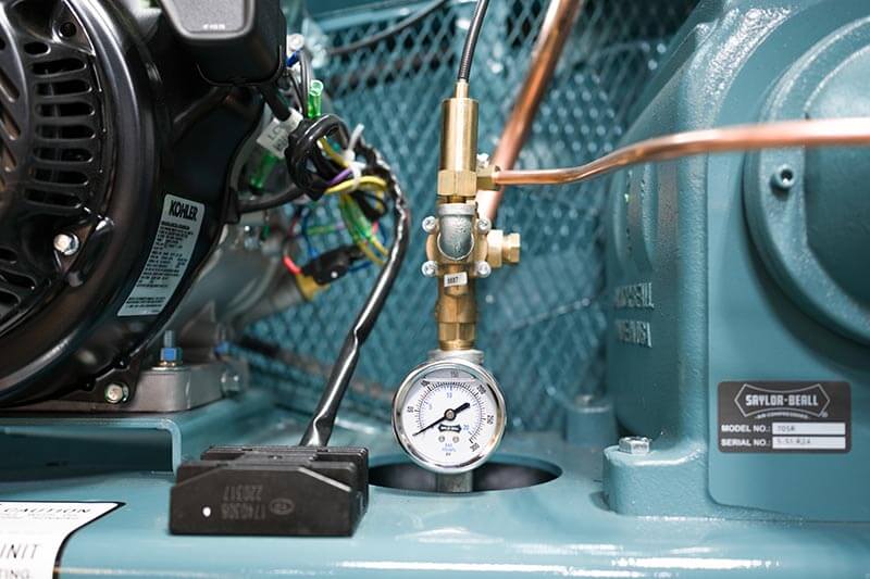 Saylor-Beall UL-753 14 HP Kohler Gas Powered Splash Lubricated Air Compressor,  18.8 CFM @ 175 PSI
