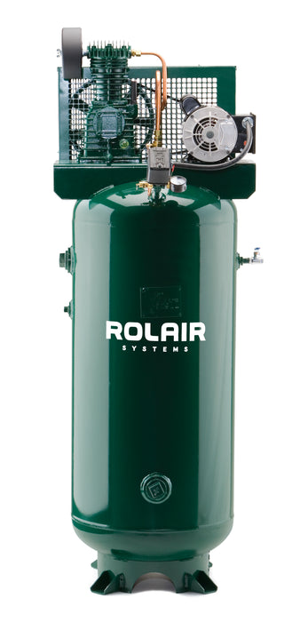 Rolair V3130K18B - 3hp Reciprocating Air Compressor, Vertical 30 Gallon Air Receiver, 11.9 CFM @ 100 PSI
