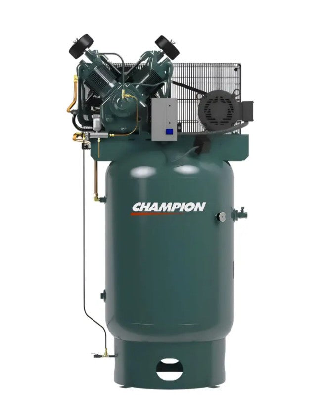 Champion VR7-8 — 7.5 HP R-30 Two-Stage Reciprocating Air Compressor, 80-Gallon Vertical Tank