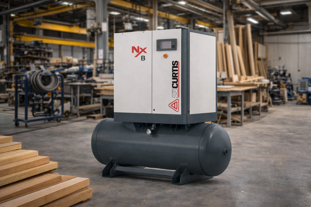 FS-Curtis NxB08 - 10hp Fixed Speed Rotary Screw Air Compressor, 80 Gallon Receiver Tank, 10 Year NxGen Warranty Available