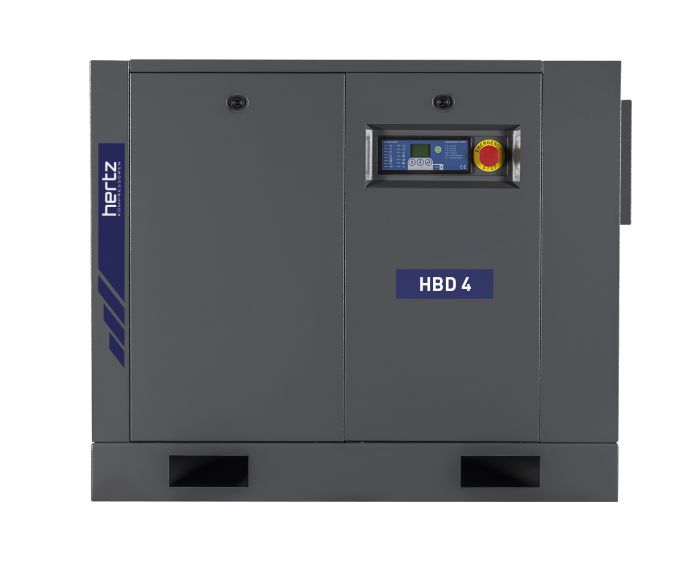Hertz Kompressoren HBD 4  - 5hp Belt Driven Rotary Screw Air Compressor, Base Mount, 19 CFM @ 125 PSI, 10 Year Warranty Available