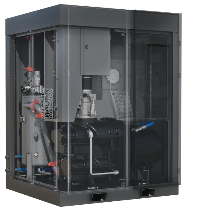 Hertz IMPETUS 75 – 100 HP Two-Stage Rotary Screw Air Compressor – 500 CFM @ 125 PSI