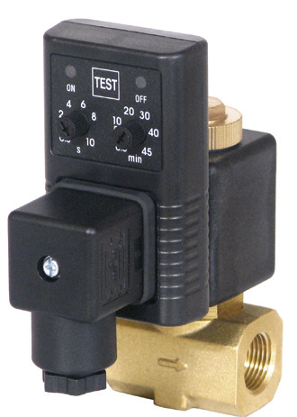 JORC EAD economy timer-controlled condensate drain with brass valve
