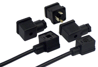 JORC DIN Connectors and Form B-to-A Adapter for Drains — manufacturer guide illustration