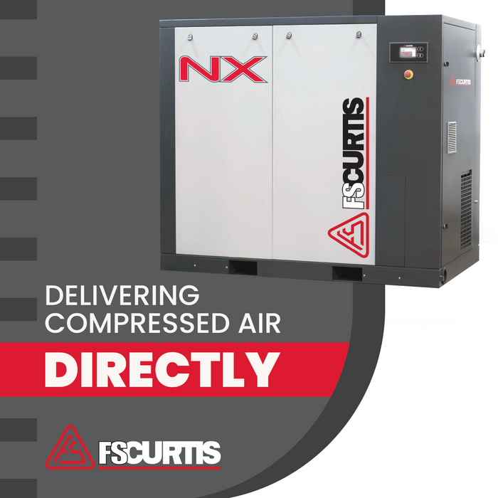 FS-Curtis NXD75 – 100 HP Fixed Speed Rotary Screw Air Compressor – 495 CFM – Base Mounted