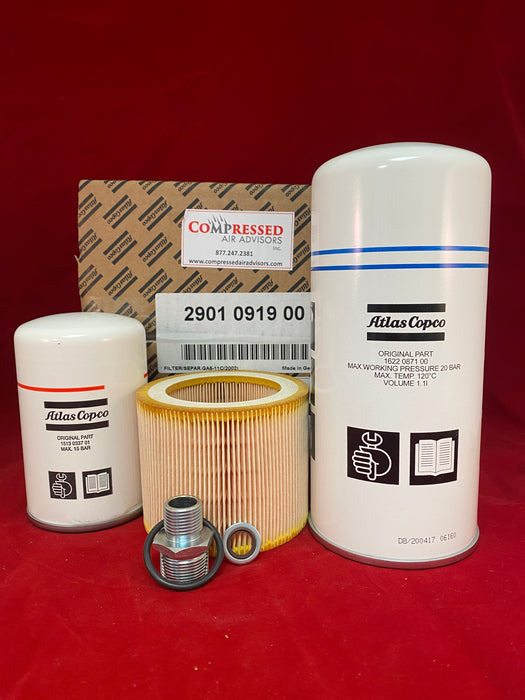 Atlas Copco GA5-11C (2002) -Filter Kit, PN: 2901091900