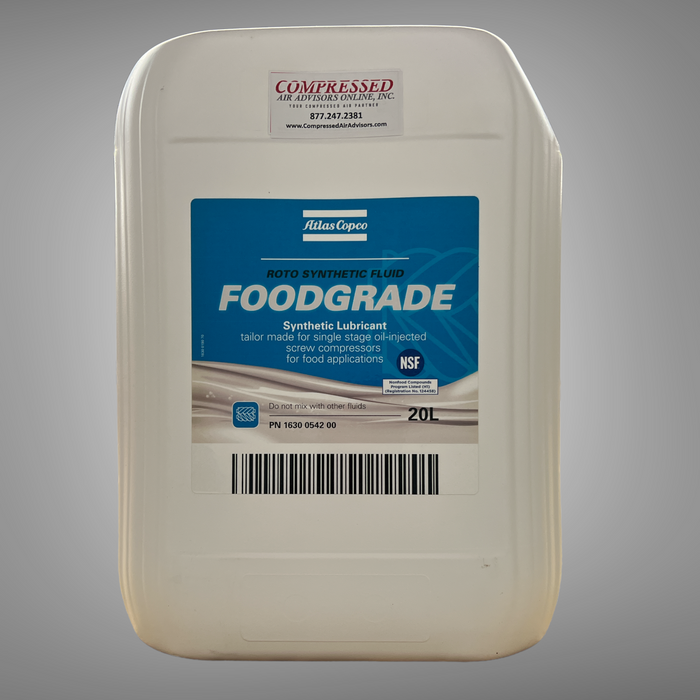 Atlas Copco -OEM Roto Synthetic Foodgrade, 5.28 Gallons (20L) PN: 1630054200