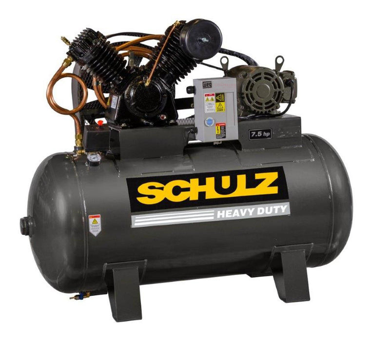 Schulz  V-Series - 580HV20X-1 5-HP 80-Gallon  Horizontal Two-Stage Air Compressor, 230V/1Ph, 15.1 CFM @ 175 PSI