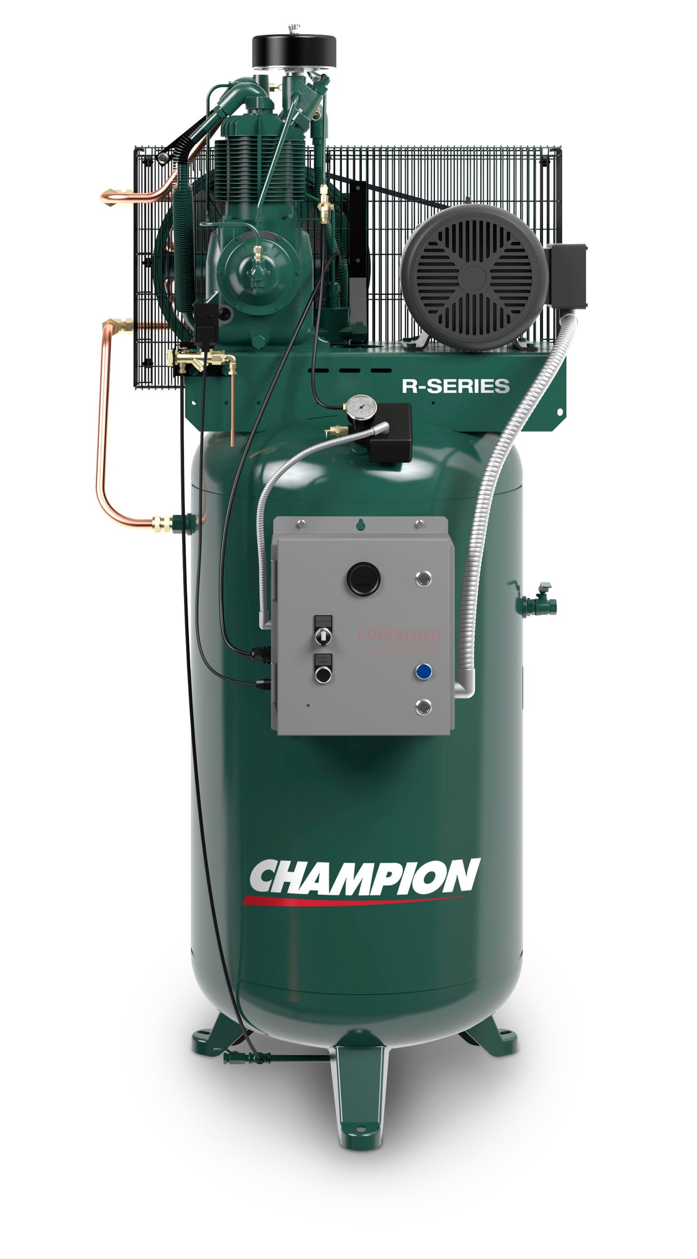 Champion VR5-8 — R-Series 5 HP Two-Stage Reciprocating Air Compressor, 17 CFM @ 175 PSI, 80-Gallon Vertical Tank