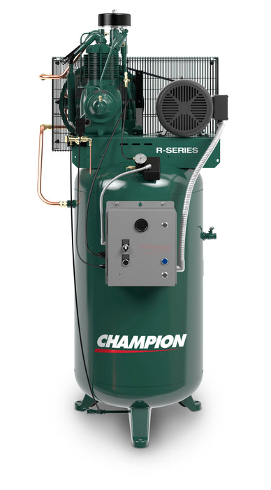 Champion VR7F-8 - 7.5hp, R Series, Two Stage Reciprocating Air Compressor, R15 Pump, 949 RPM, 80 Gallon Vertical Air Receiver, 22.3 CFM @ 175 PSI