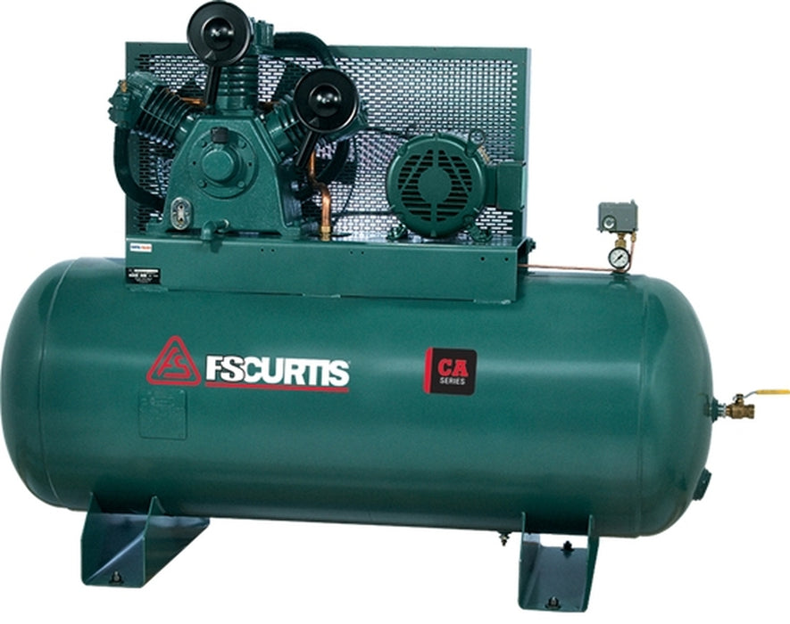 FS- Curtis CA5+ - 5hp Two Stage Reciprocating Air Compressor, 80 Gallon Horizontal Air Receiver, E57 Pump, 18.5 CFM @ 175 PSI