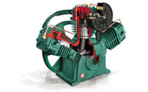 FS-Curtis E-23 - CA Series Bare Two Stage Reciprocating Air Compressor Pump,  2-3 hp, PN: FE23AB