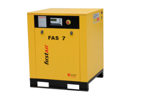 FirstAir FAS073 - 10hp Base Mounted Rotary Screw Air Compressor, 36.1 CFM @ 150 PSI, 230V/3Ph
