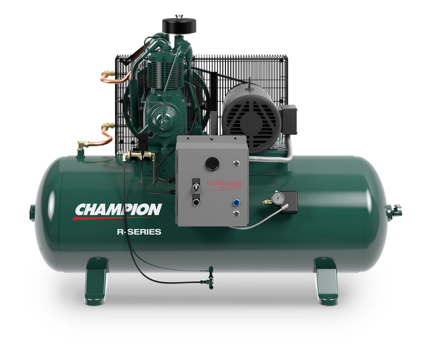 Champion HR5-12 - R-Series 5hp Two Stage Reciprocating Air Compressor, R15 Pump, 737 RPM, 120 Gallon Horizontal Air Receiver