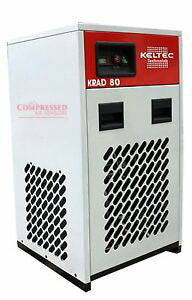 Keltec KRAD-80 - 80 CFM Non-Cycling Refrigerated Air Dryer, Internal Filtration down to .01 Micron, 115V