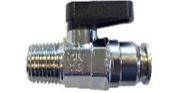 Champion / Infinity Quick-Lock Aluminum Piping -Male Ball Valve 14mm x 1/2" NPT, PN: C90700-14-08