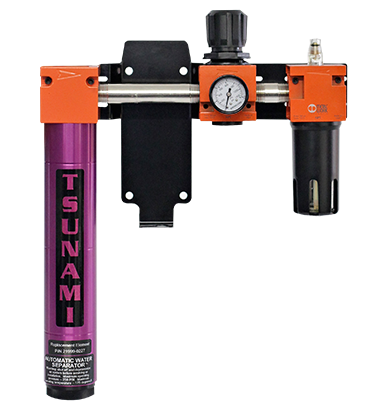 Tsunami - Air Filtration Package #2 water separator with regulator and lubricator (F/R/L - filter /regulator / lubricator)