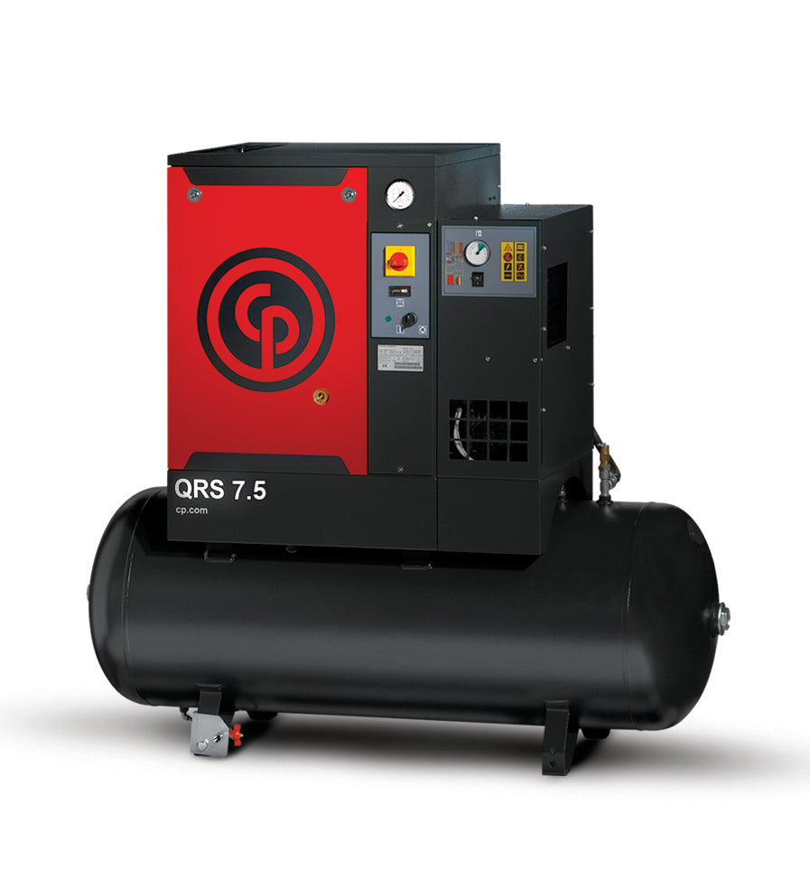 Chicago Pneumatic QRS 7.5 HPD-1 TM — 7.5hp Rotary Screw, Integrated Dryer, 60 Gal, 26.1 ACFM @ 145 PSI, 230V/1Ph