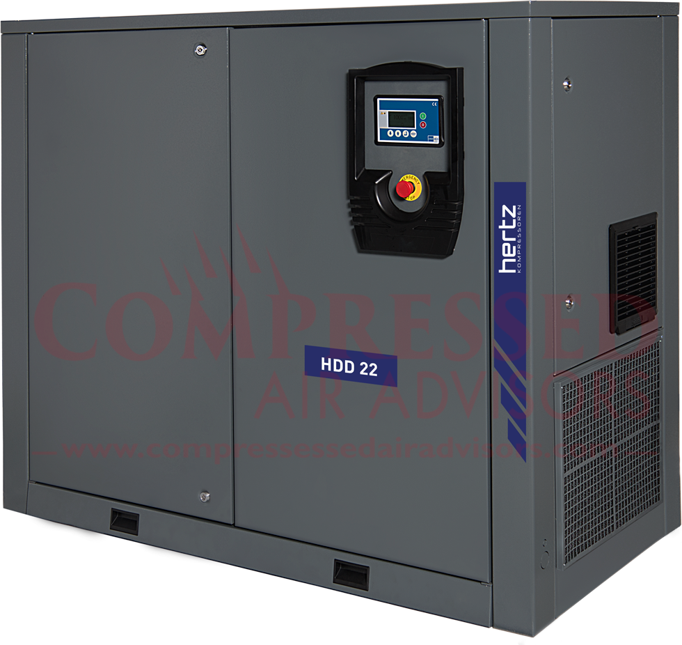 Hertz HDD 22 – 30 HP Rotary Screw Air Compressor | Free Start-Up