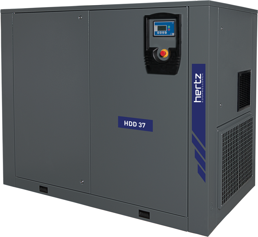 Hertz HDD55 — 75HP Base Mount Rotary Screw Air Compressor