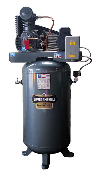 Saylor-Beall VT-730 - 3 hp Two Stage Reciprocating Air Compressor, 705 Pump,  11.1 CFM @ 175 PSI, 540 RPM