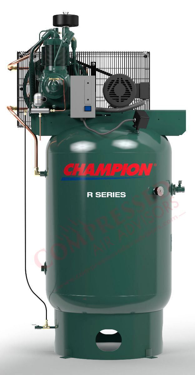Champion VR7F-12 — 7.5 HP R-15 Two-Stage Reciprocating Air Compressor, 120-Gallon Vertical Tank